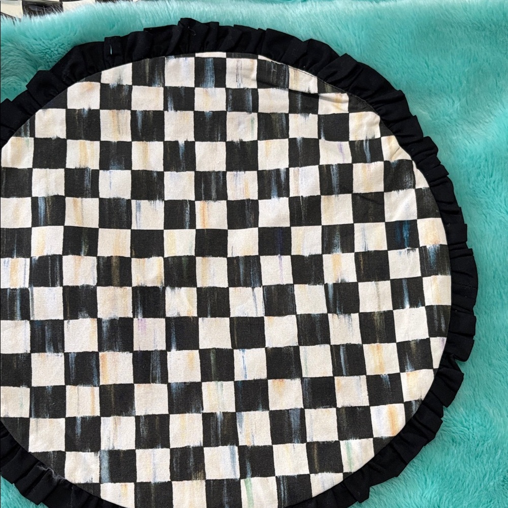 MacKenzie-Childs Elegant Black Fabric placement